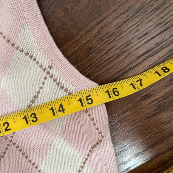 Brandy Melville Pastel Pink & Blue Argyle Sweater Vest Y2K Easter Coquette Fairy - Picture 7 of 8